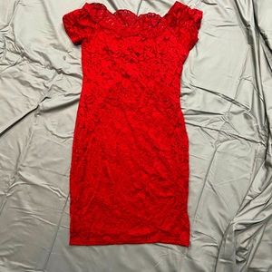 Red Lace Dress Size M